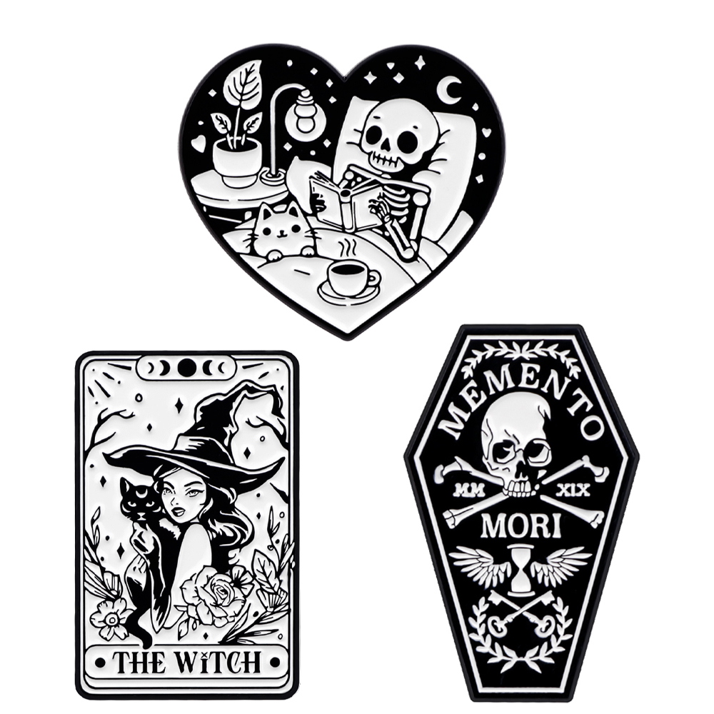 Skeleton Enamel Pins Witch Bro - Men Accessories For Birthday Gift 评论和价格