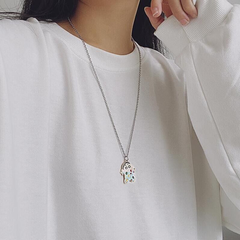 Crayon Shin-chan cartoon neckl - Men Accessories For Birthday Gift 评论和价格