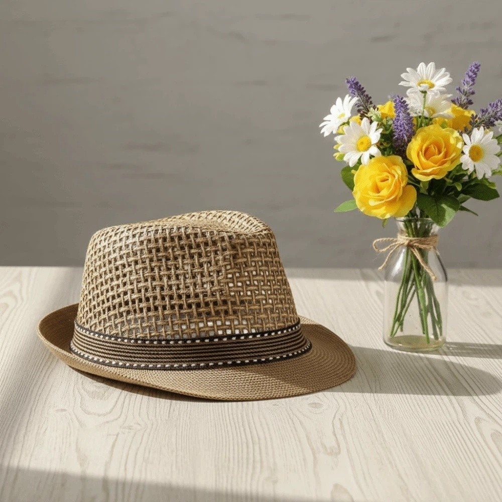 Short Brim Men Panama Hat Brea - Men Accessories H&M 评论和价格