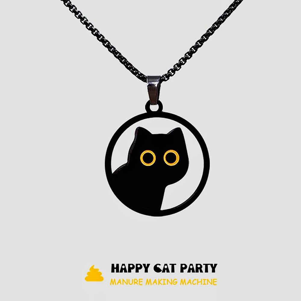 2024 Titanium Steel Black Cat  - Men Accessories Neck Chain 评论和价格