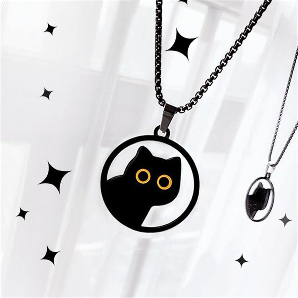 2024 Titanium Steel Black Cat  - Men Accessories Neck Chain 评论和价格