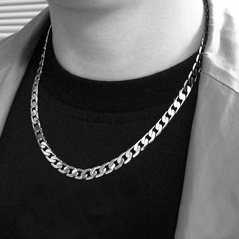 925 sterling silver plated Fla - Men Accessories Neck Chain 评论和价格