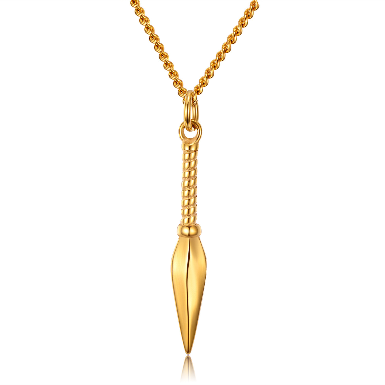 Spear Pendant Necklace For Men - Men Accessories Neck Chain 评论和价格