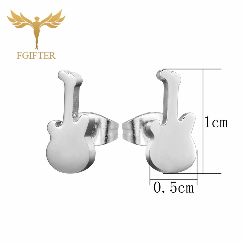 12 Pairs Music Guitar Earrings - Men Accessories Store 评论和价格