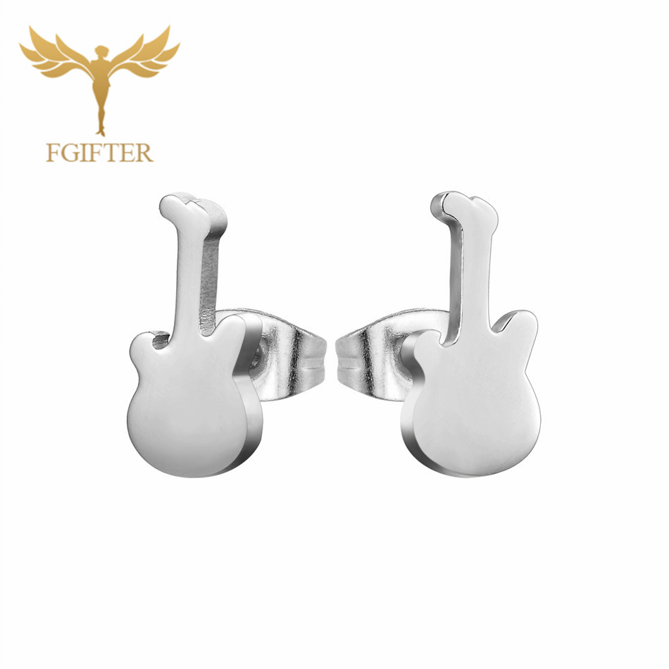 12 Pairs Music Guitar Earrings - Men Accessories Store 评论和价格