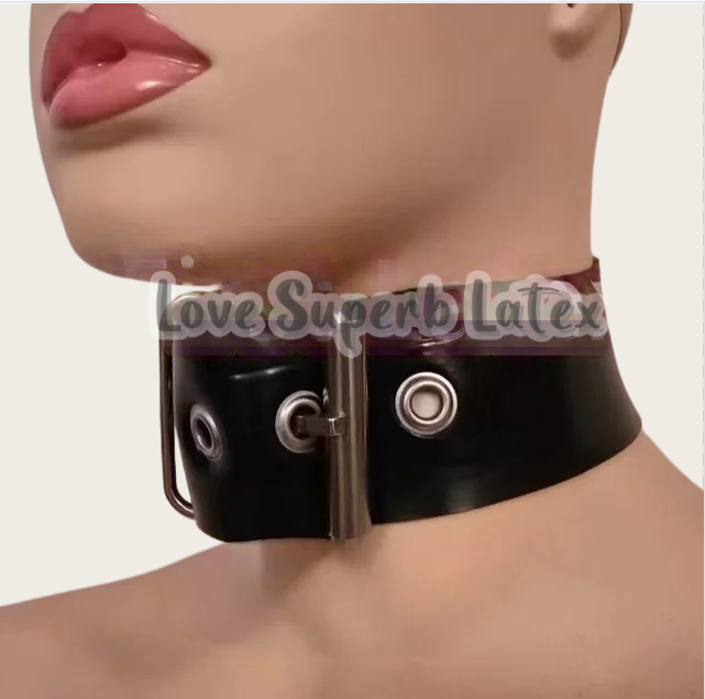 0.4mm Sexy Latex Neck Choker R - Men Accessories Neck Chain 评论和价格