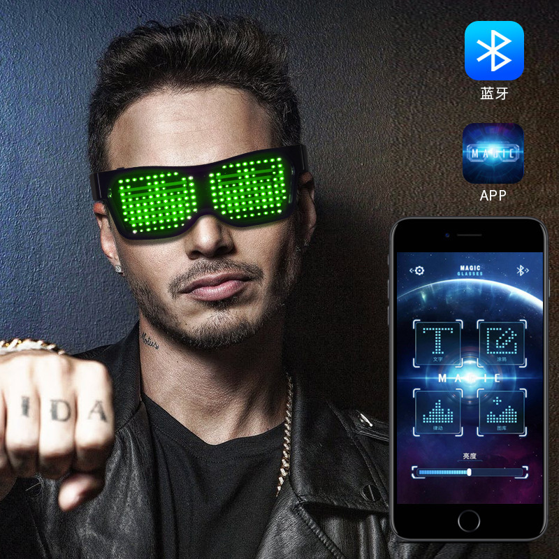 Adult LED Glasses Party Blueto - Men Accessories App 评论和价格